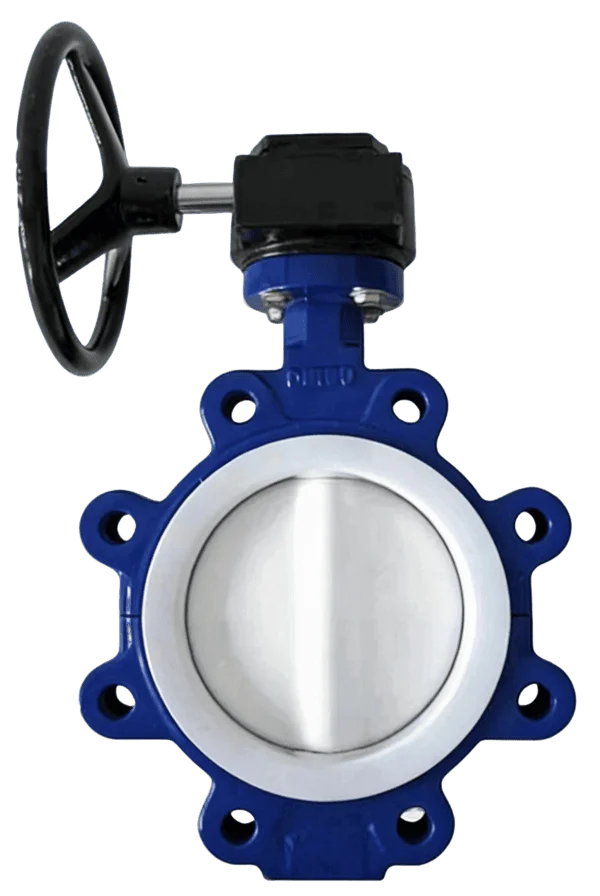 Судовой ушковый дисковый затвор с полной футеровкой PTFE