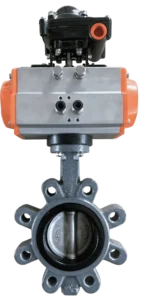 Пневматический судовой ушковый дисковый затвор